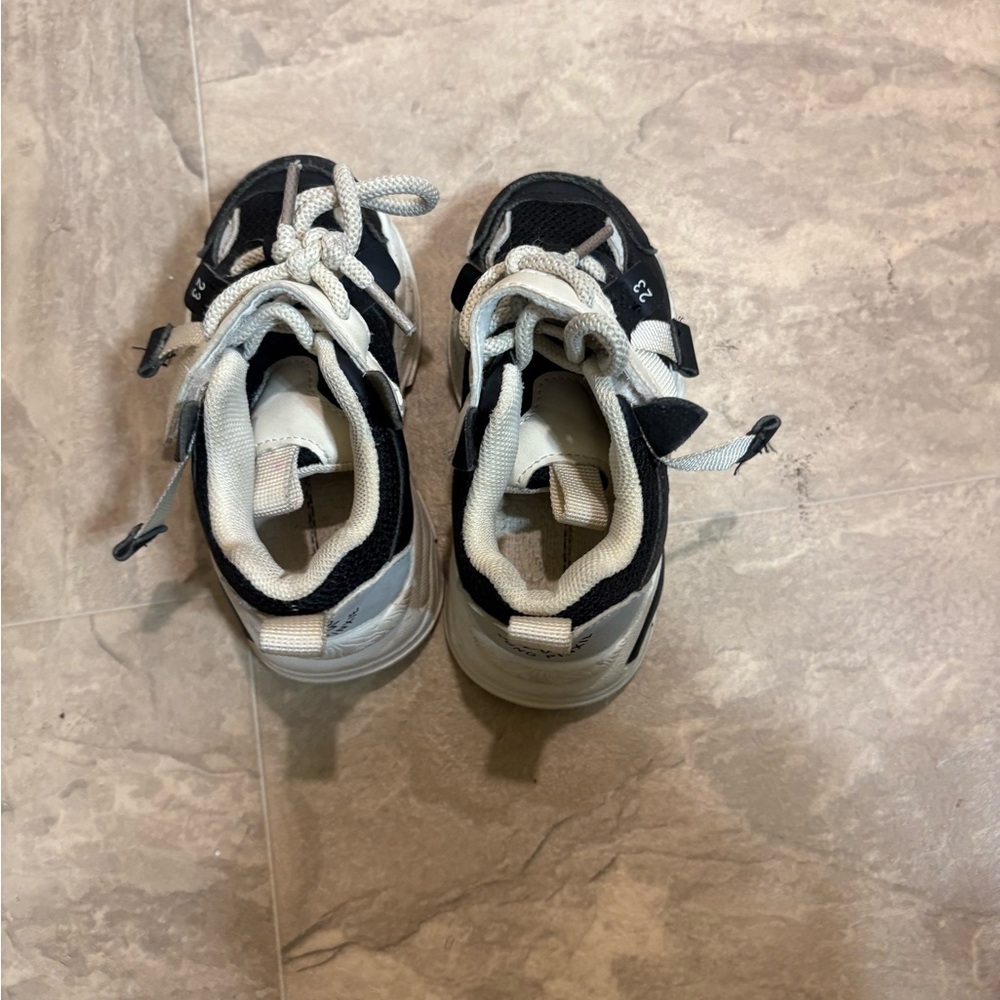 Kids Black and White Sneakers